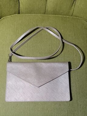Lancaster Saffiano Envelope Crossbody Bag in Light Gold Unbranded